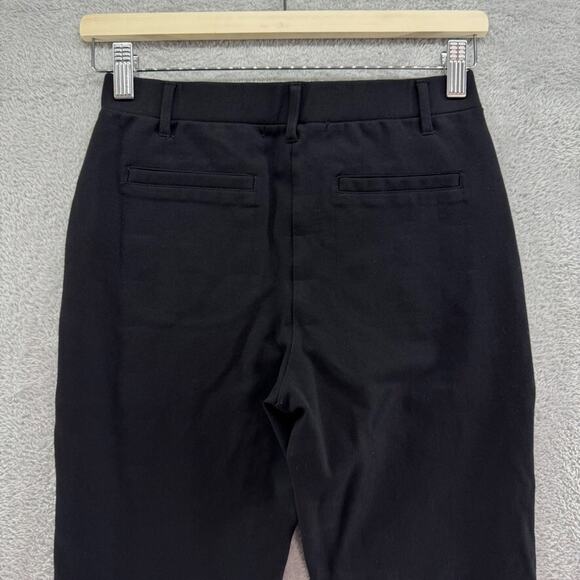 Quince Pants Womens S Black Ponte Stretch Pull On Mid Rise Straight Leg Casual - Picture 6 of 13